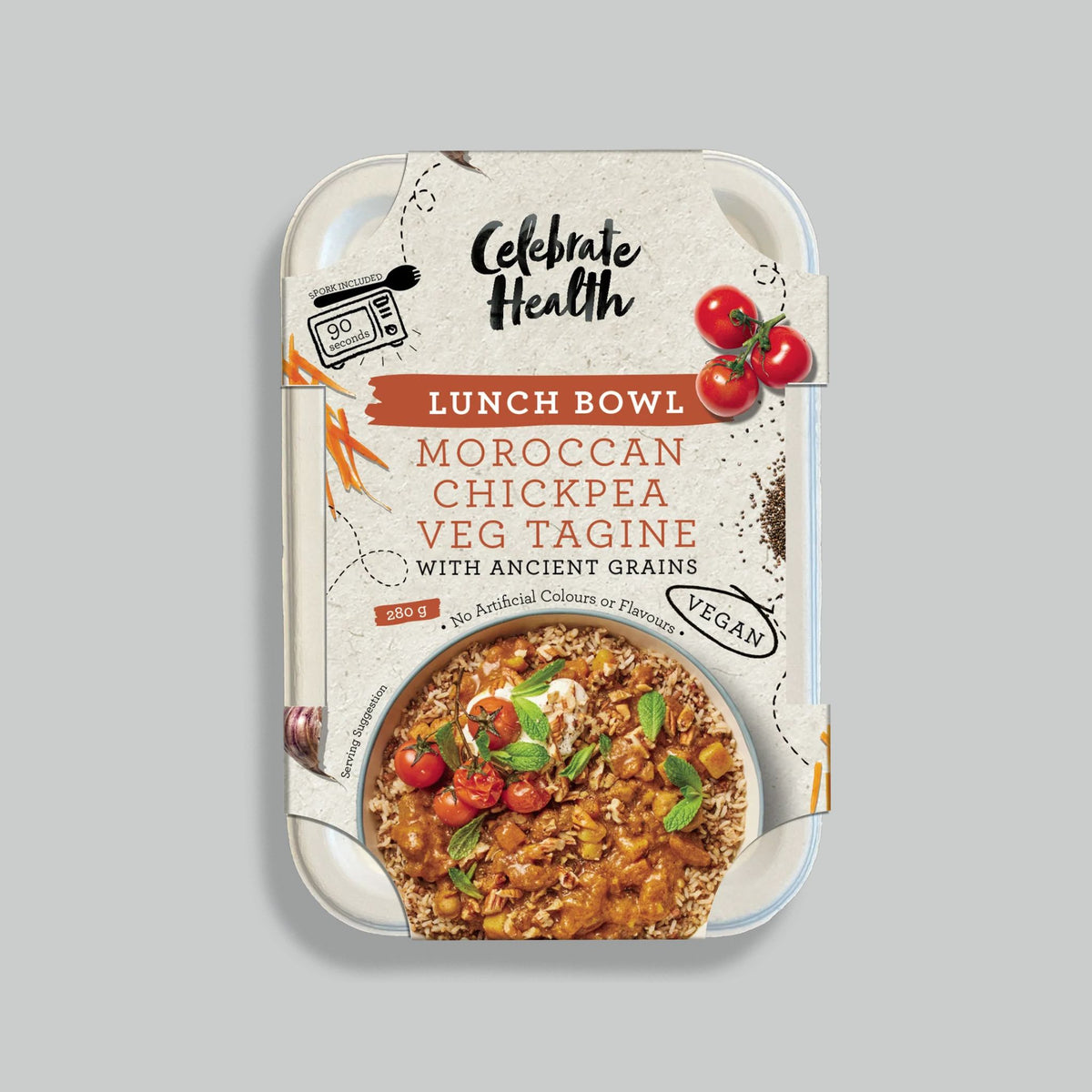 Celebrate Health Vegan Lunch Bowl Meals, 6 x 280g