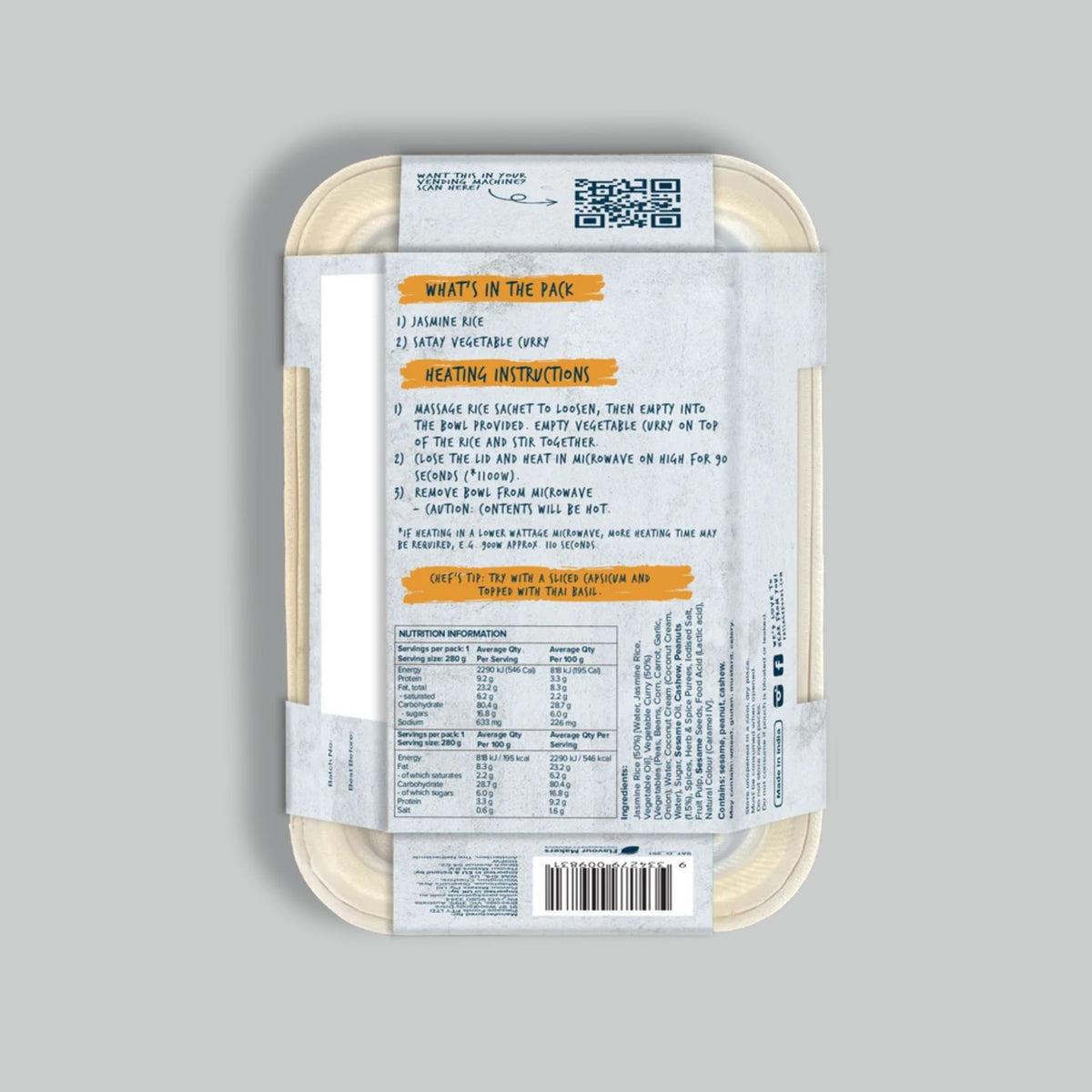 Passage to Asia Vegan Lunch Bowl Meals, 6 x 280g