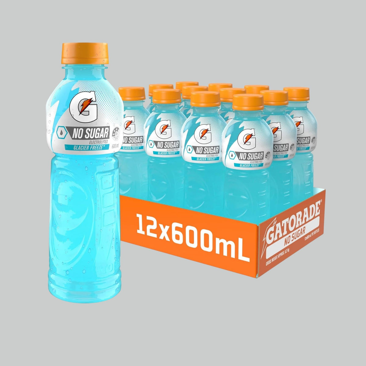 Gatorade No Sugar Sports Drink, 12 x 600ml
