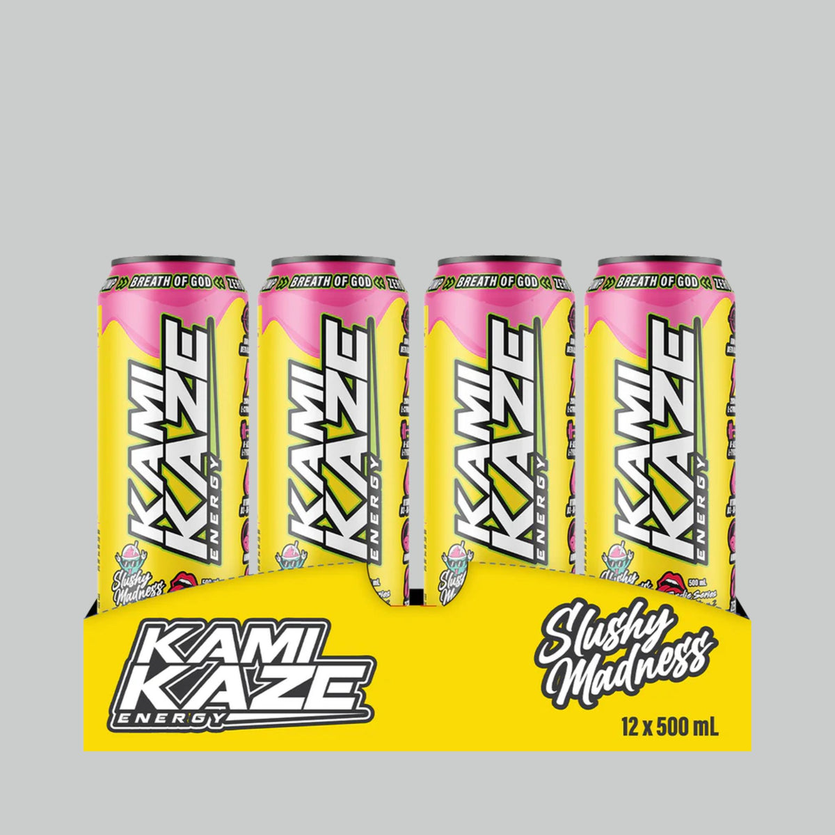 Kamikaze Energy Drink Range, 12x500ml, 160mg Caffeine