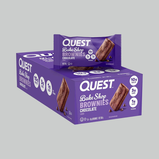 Quest Bake Shop Protein Brownie, 56g, 10 Count - Choc Brownie