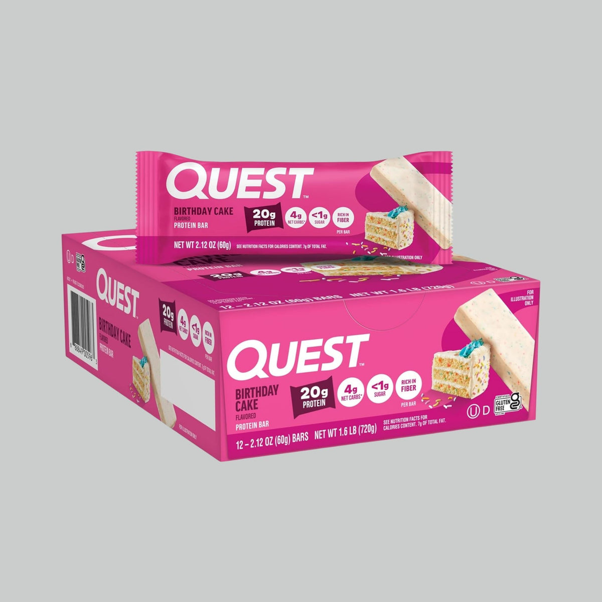 Quest Protein Bar, High Protein, Low Carb, Keto Friendly, 60g, 12 Count
