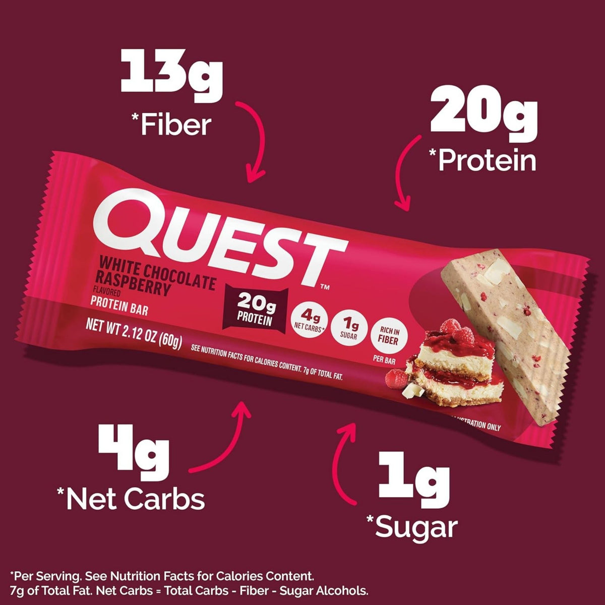 Quest Protein Bar, High Protein, Low Carb, Keto Friendly, 60g, 12 Count
