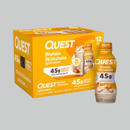 Quest Nutrition Protein Shake, 45g Protein, 2g Sugar, 4g Net Carbs, Ready to Drink, Gluten Free, 12 Count