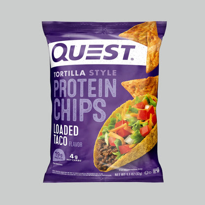 Quest Nutrition Tortilla Style Protein Chips, High Protein, Low Carb, Baked, 32g (Pack of 8)
