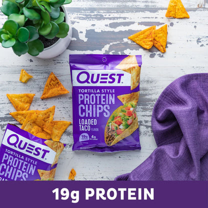 Quest Nutrition Tortilla Style Protein Chips, High Protein, Low Carb, Baked, 32g (Pack of 8)