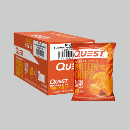 Quest Nutrition Tortilla Style Protein Chips, High Protein, Low Carb, Baked, 32g (Pack of 8)