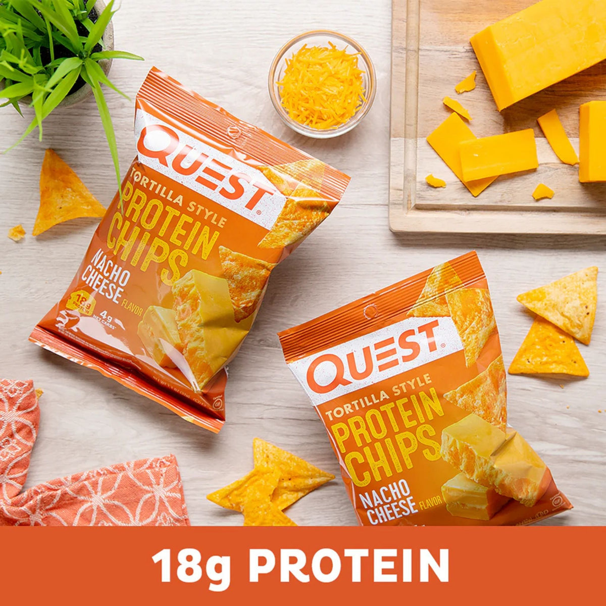 Quest Nutrition Tortilla Style Protein Chips, High Protein, Low Carb, Baked, 32g (Pack of 8)