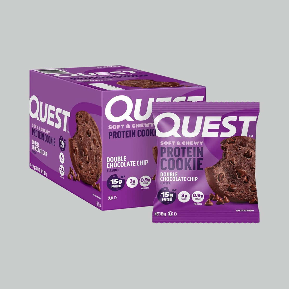 Quest Protein Cookies, High Protein, Low Carb, Keto Friendly, 59g, 12 Count