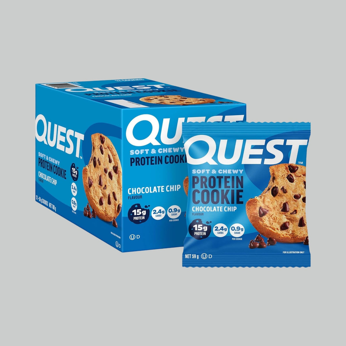 Quest Protein Cookies, High Protein, Low Carb, Keto Friendly, 59g, 12 Count