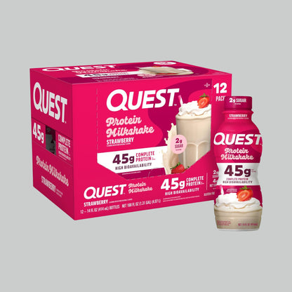 Quest Nutrition Protein Shake, 45g Protein, 2g Sugar, 4g Net Carbs, Ready to Drink, Gluten Free, 12 Count