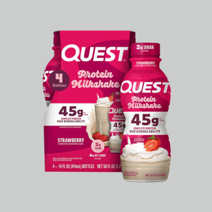 Quest Nutrition Protein Shake, 45g Protein, 2g Sugar, 4g Net Carbs, Ready to Drink, Gluten Free, 12 Count