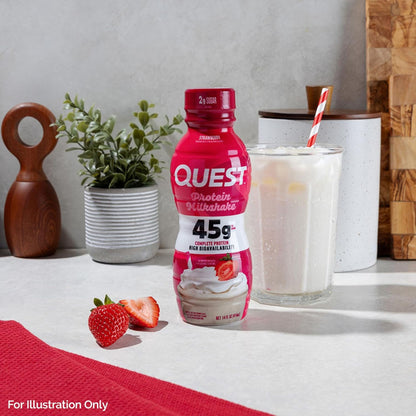 Quest Nutrition Protein Shake, 45g Protein, 2g Sugar, 4g Net Carbs, Ready to Drink, Gluten Free, 12 Count