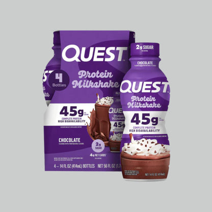 Quest Nutrition Protein Shake, 45g Protein, 2g Sugar, 4g Net Carbs, Ready to Drink, Gluten Free, 12 Count