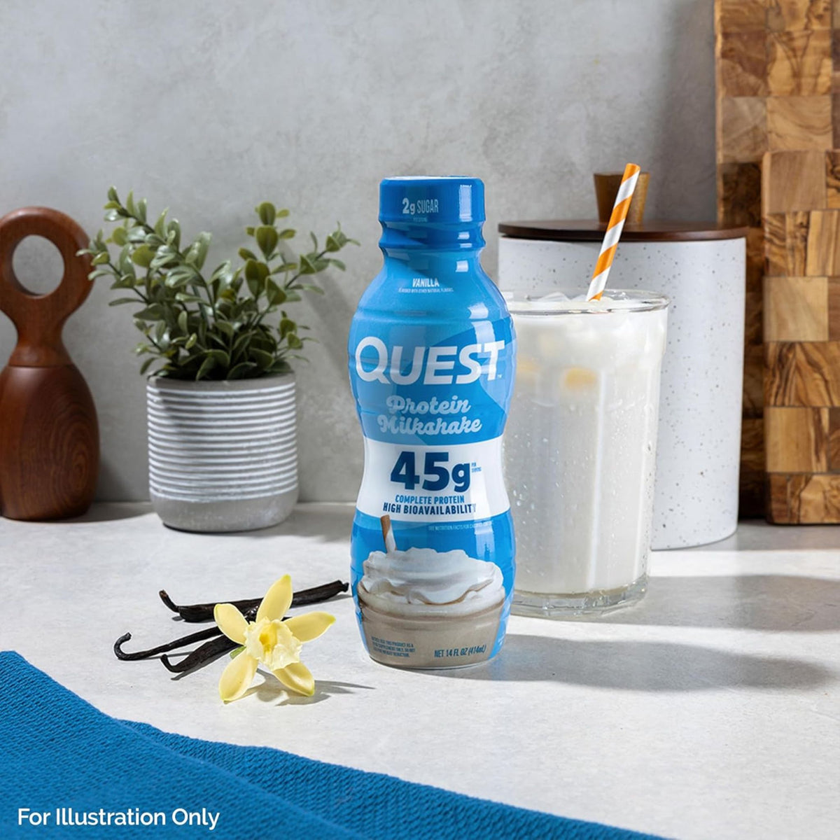 Quest Nutrition Protein Shake, 45g Protein, 2g Sugar, 4g Net Carbs, Ready to Drink, Gluten Free, 12 Count