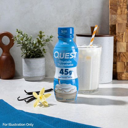 Quest Nutrition Protein Shake, 45g Protein, 2g Sugar, 4g Net Carbs, Ready to Drink, Gluten Free, 12 Count