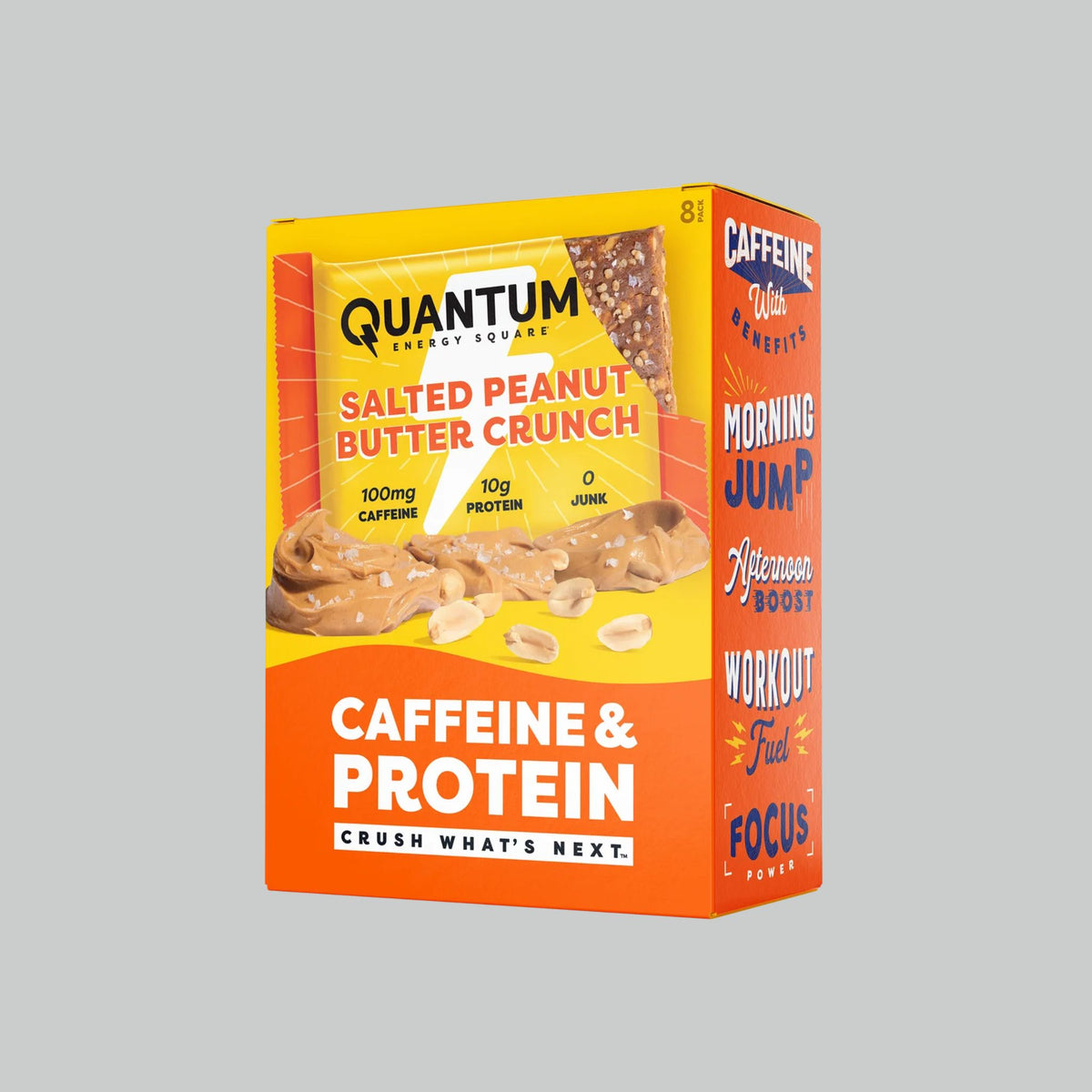 Quantum Energy Square, 100mg Caffeine, 10g Protein, 8 x 48g